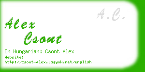 alex csont business card